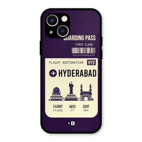 Hyderabad Boarding Pass Metal Back Case for iPhone 13