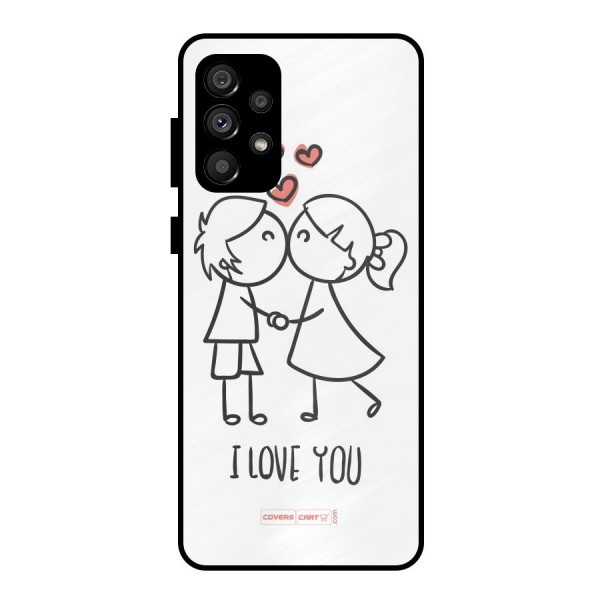I Love You Metal Back Case for Galaxy A73 5G