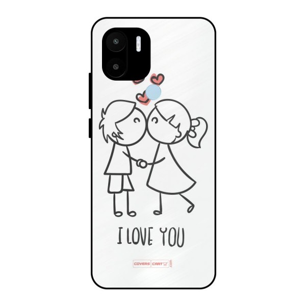 I Love You Metal Back Case for Redmi A1+