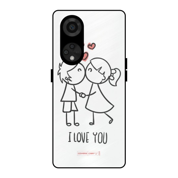 I Love You Metal Back Case for Reno8 T 5G