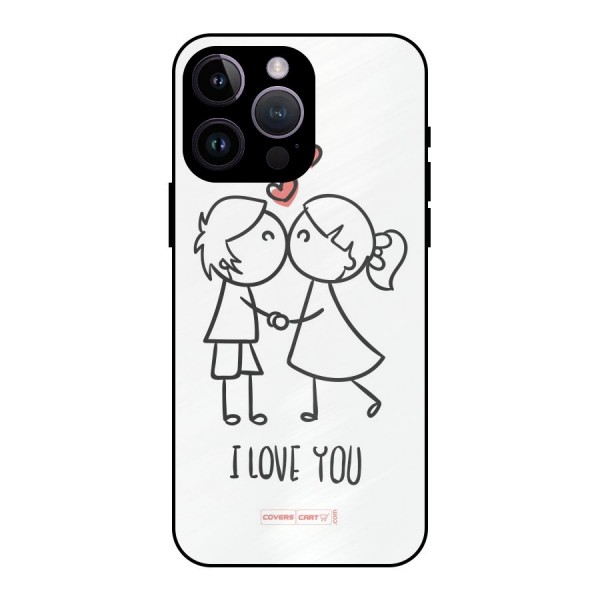 I Love You Metal Back Case for iPhone 14 Pro Max