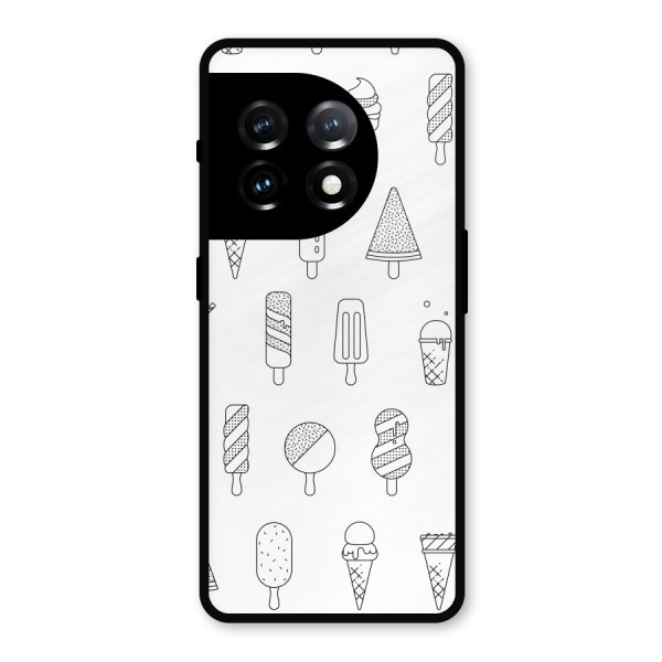 Ice Cream Lines Metal Back Case for OnePlus 11