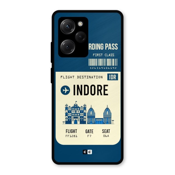 Indore Boarding Pass Metal Back Case for Poco X5 Pro