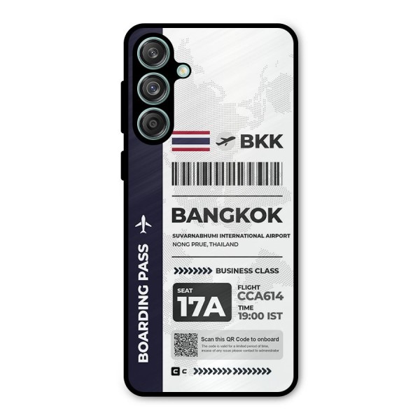 International Boarding Pass Bangkok Metal Back Case for Galaxy M55 5G