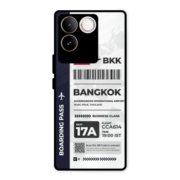 International Boarding Pass Bangkok Metal Back Case for iQOO Z7 Pro