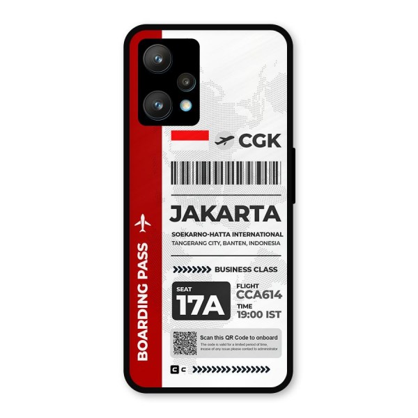 International Boarding Pass Jakarta Metal Back Case for Realme 9 Pro Plus 5G