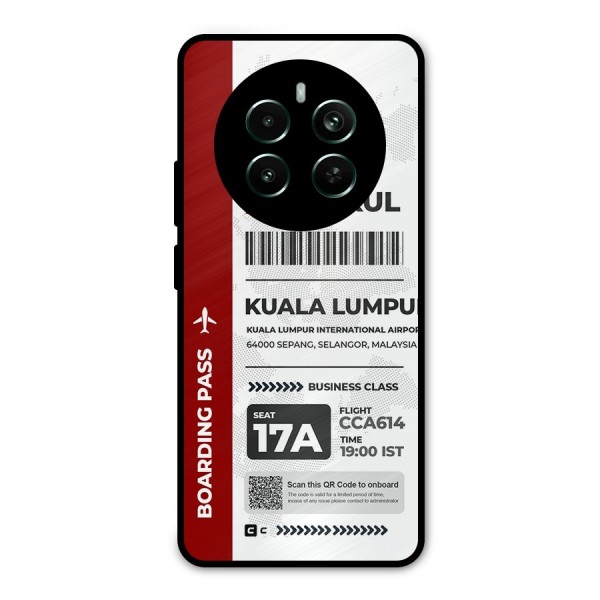 International Boarding Pass Kuala Lumpur Metal Back Case for Realme 12 Plus