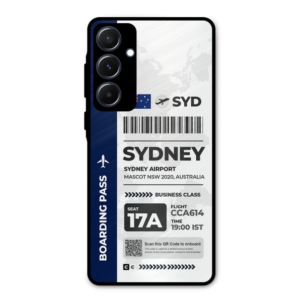 International Boarding Pass Sydney Metal Back Case for Galaxy A55