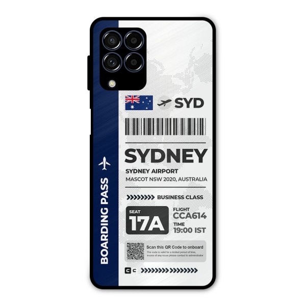 International Boarding Pass Sydney Metal Back Case for Galaxy M53 5G