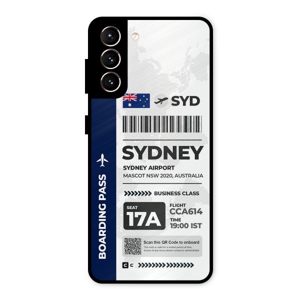International Boarding Pass Sydney Metal Back Case for Galaxy S21 5G