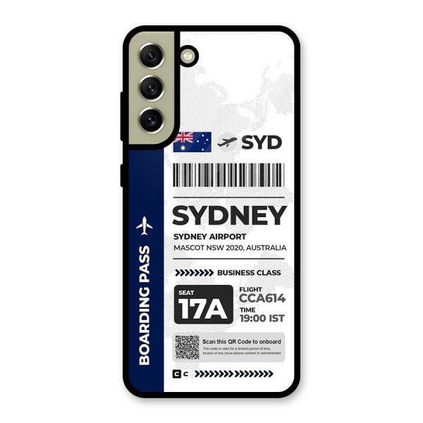 International Boarding Pass Sydney Metal Back Case for Galaxy S21 FE 5G (2023)