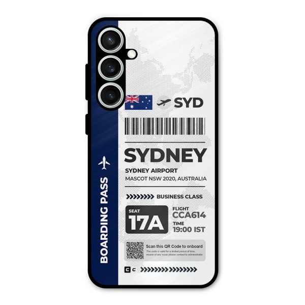 International Boarding Pass Sydney Metal Back Case for Galaxy S23 FE