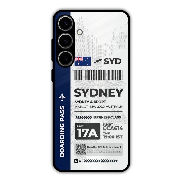 International Boarding Pass Sydney Metal Back Case for Galaxy S24 Plus