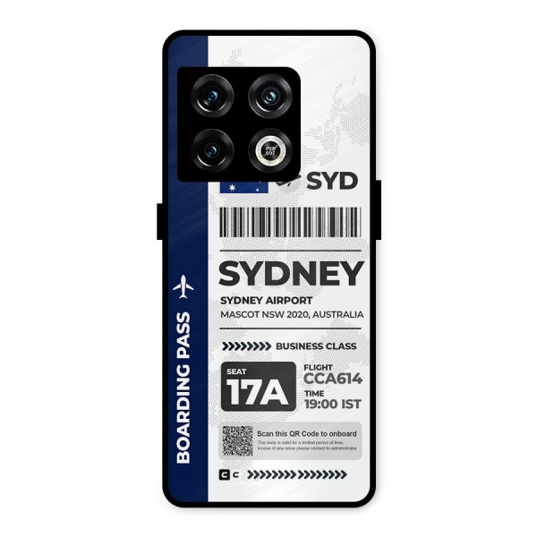 International Boarding Pass Sydney Metal Back Case for OnePlus 10 Pro 5G
