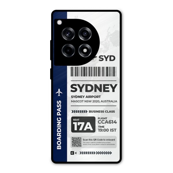International Boarding Pass Sydney Metal Back Case for OnePlus 12R
