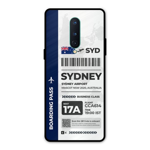 International Boarding Pass Sydney Metal Back Case for OnePlus 8