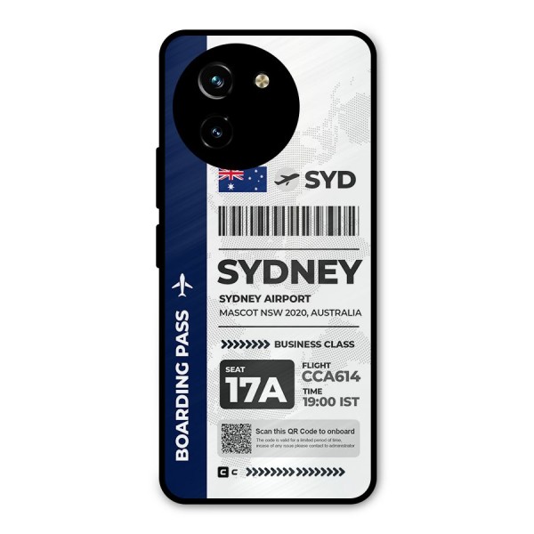 International Boarding Pass Sydney Metal Back Case for Vivo Y200i