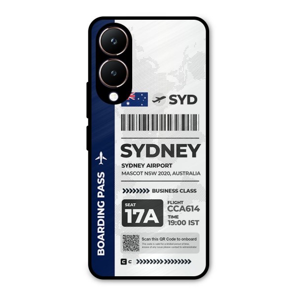 International Boarding Pass Sydney Metal Back Case for Vivo Y28