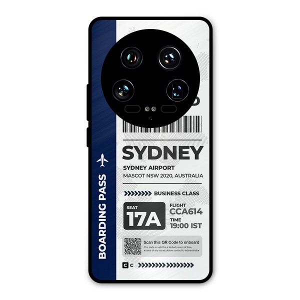 International Boarding Pass Sydney Metal Back Case for Xiaomi 14 Ultra