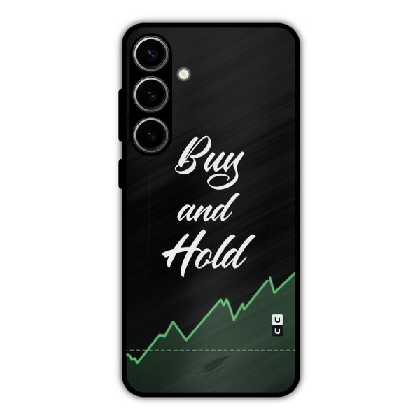 Investors Quote Buy and Hold Metal Back Case for Galaxy S24 Plus