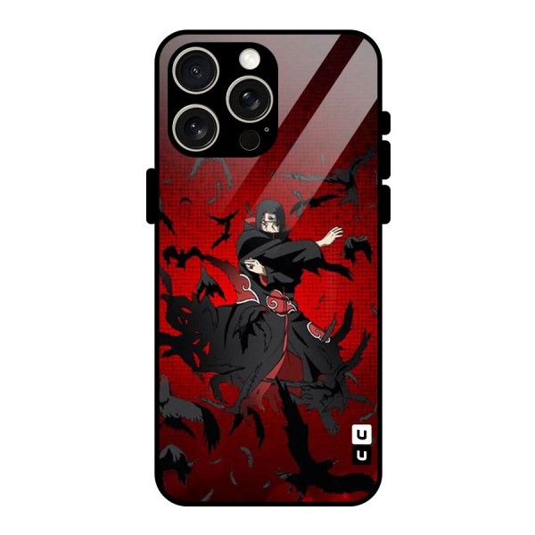 Itachi Stance For War Glass Back Case for iPhone 15 Pro Max