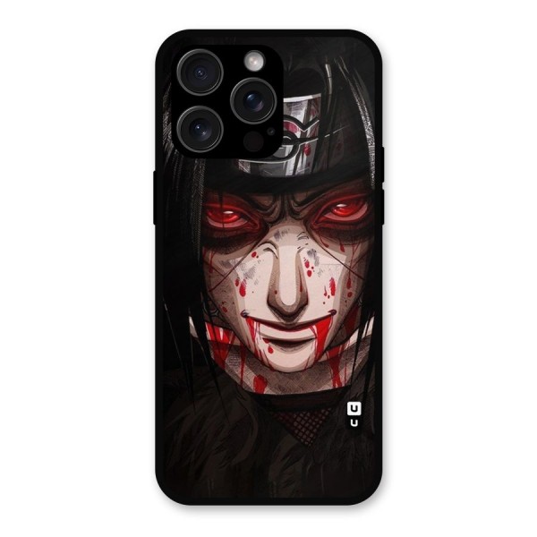 Itachi Uchiha Red Eyes Metal Back Case for iPhone 15 Pro Max