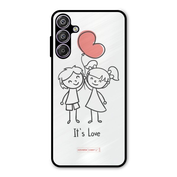 Its Love Metal Back Case for Galaxy F15