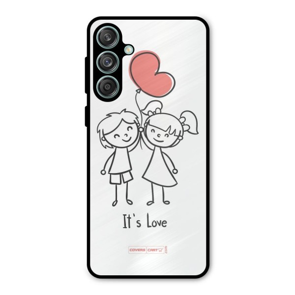Its Love Metal Back Case for Galaxy M55 5G