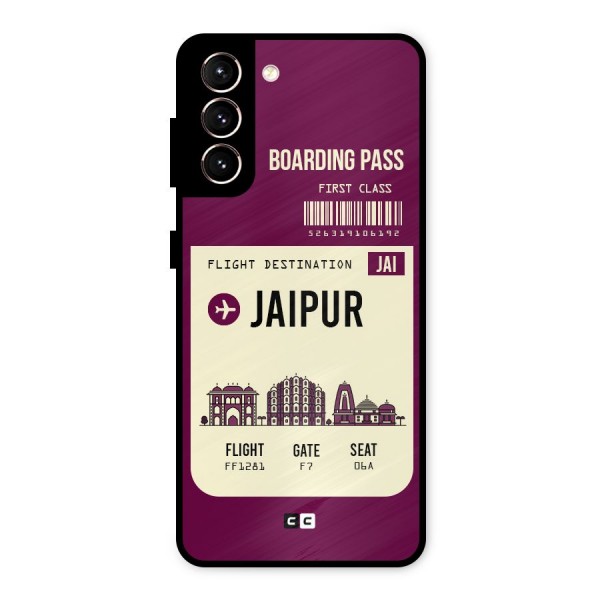 Jaipur Boarding Pass Metal Back Case for Galaxy S21 5G