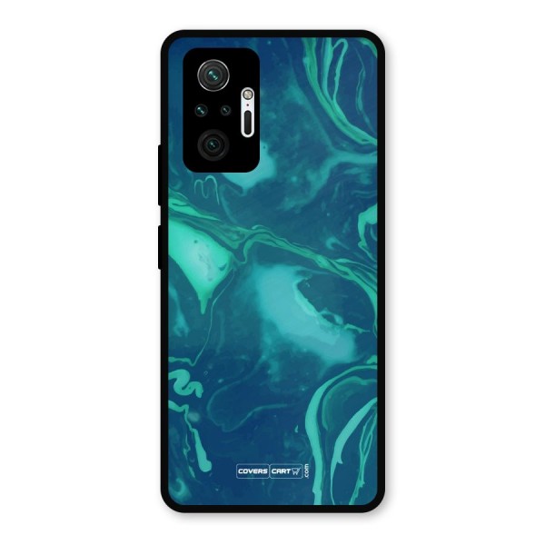 Jazzy Green Marble Texture Metal Back Case for Redmi Note 10 Pro