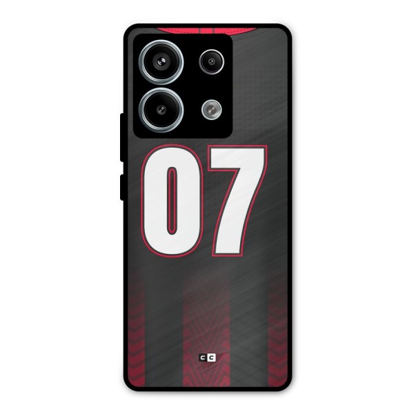 Jersy No 7 Metal Back Case for Redmi Note 13 Pro 5G