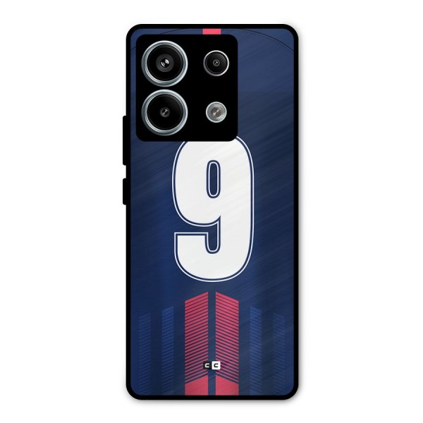 Jersy No 9 Metal Back Case for Redmi Note 13 Pro 5G