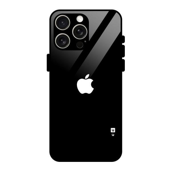 Jet Black Apple Special Glass Back Case for iPhone 15 Pro Max