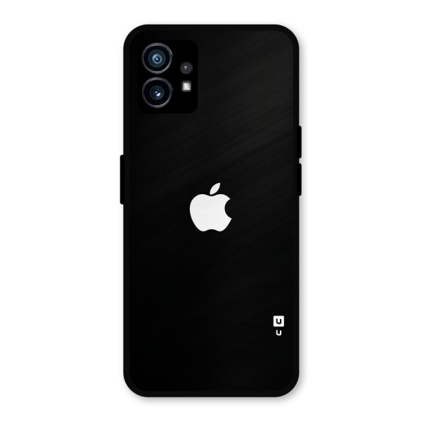 Jet Black Apple Special Metal Back Case for Nothing Phone 1