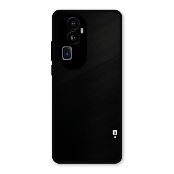Just Black Metal Back Case for Oppo Reno10 Pro Plus