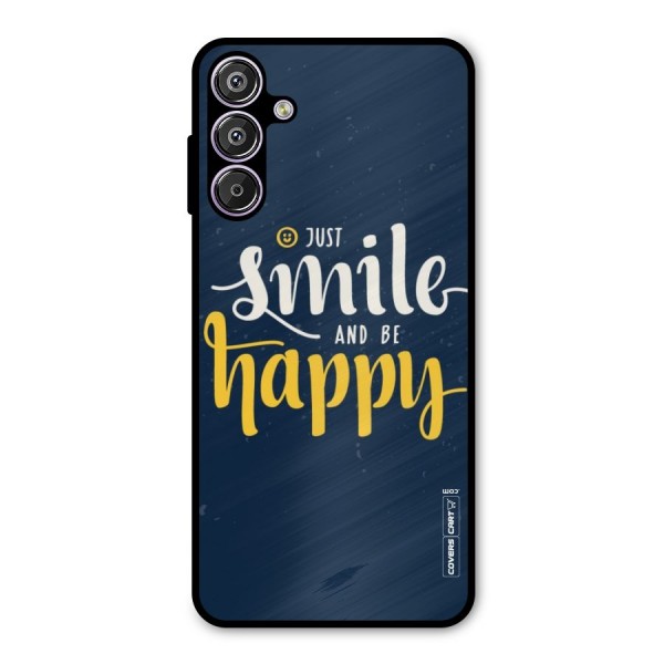 Just Smile Metal Back Case for Galaxy M15