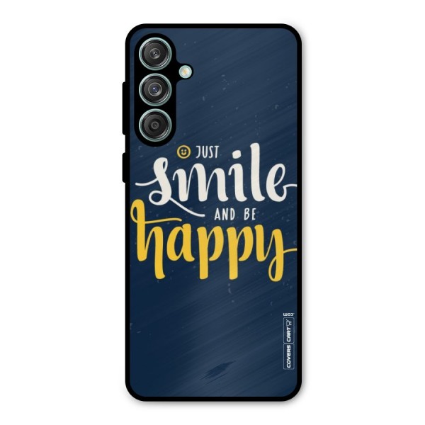 Just Smile Metal Back Case for Galaxy M55 5G