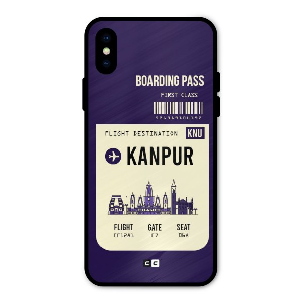 Kanpur Boarding Pass Metal Back Case for iPhone X