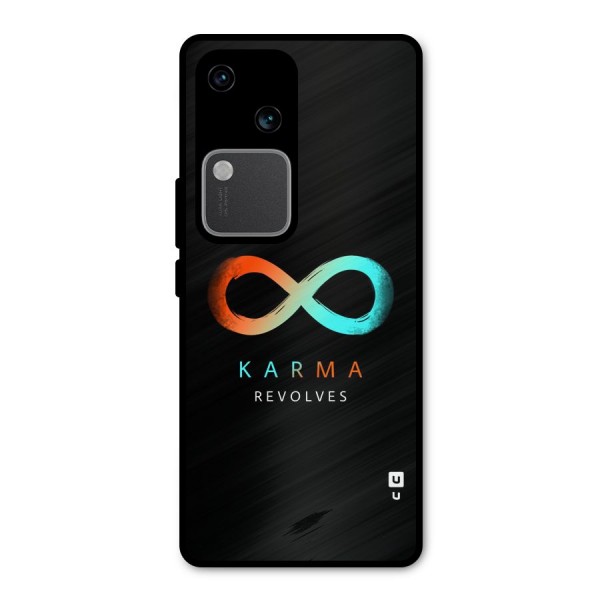 Karma Revolves Metal Back Case for Vivo V30