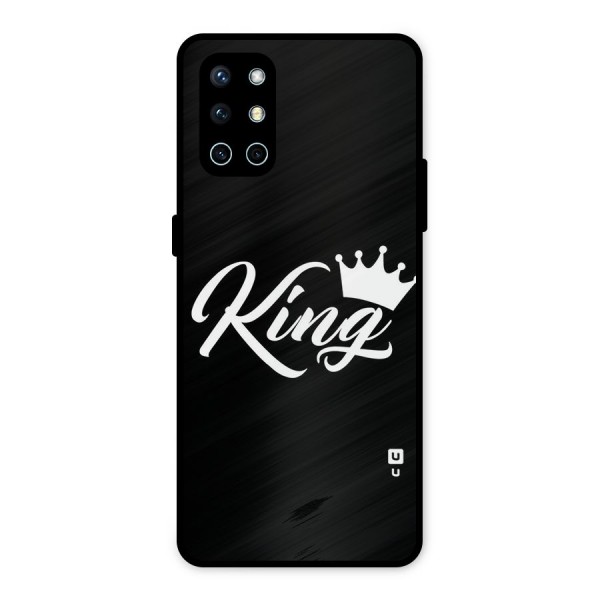 King Crown Typography Metal Back Case for OnePlus 9R