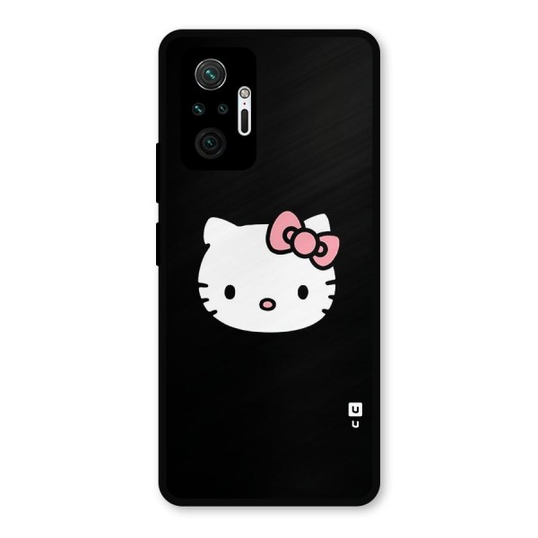 Kitty Cute Metal Back Case for Redmi Note 10 Pro