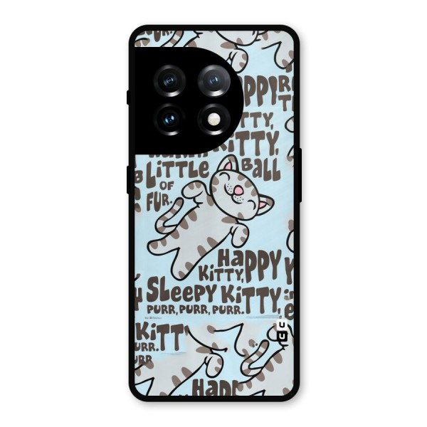 Kitty Pattern Metal Back Case for OnePlus 11