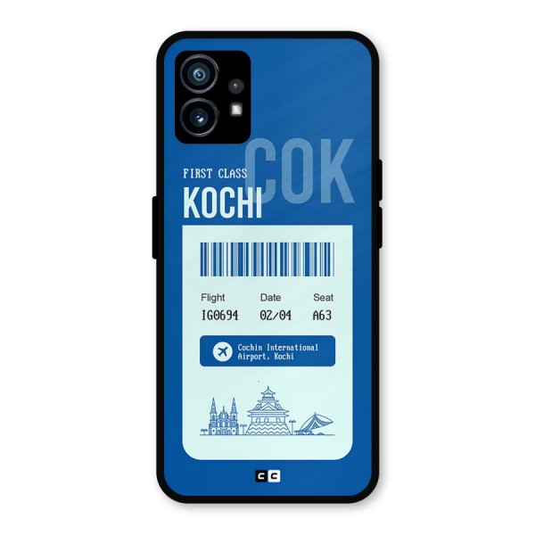 Kochi Boarding Pass Metal Back Case for Nothing Phone 1