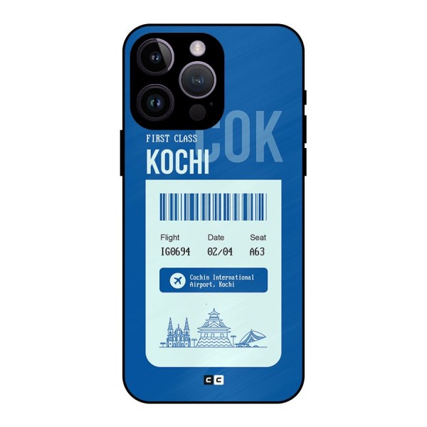 Kochi Boarding Pass Metal Back Case for iPhone 14 Pro Max