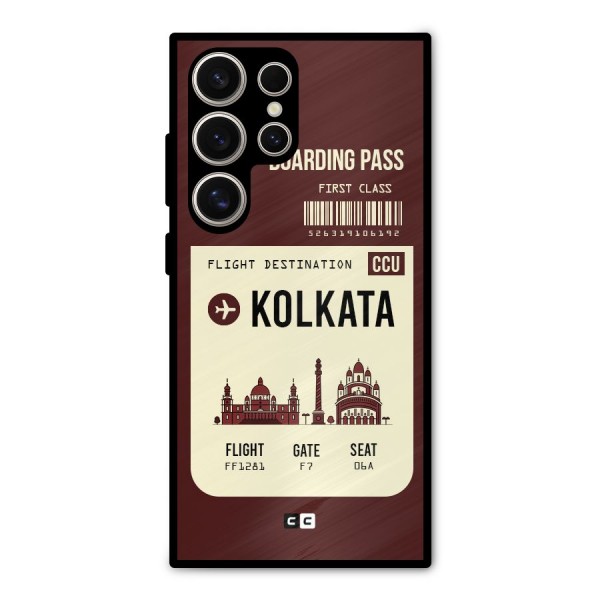 Kolkata Boarding Pass Metal Back Case for Galaxy S24 Ultra
