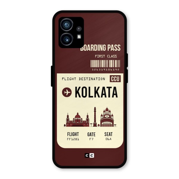 Kolkata Boarding Pass Metal Back Case for Nothing Phone 1