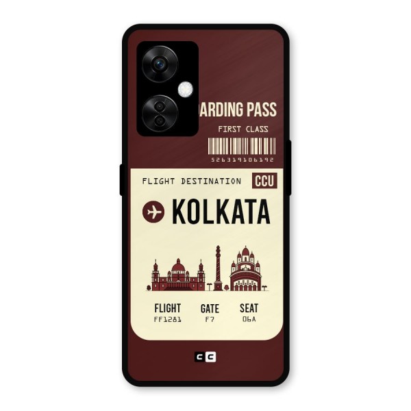 Kolkata Boarding Pass Metal Back Case for OnePlus Nord CE 3 Lite