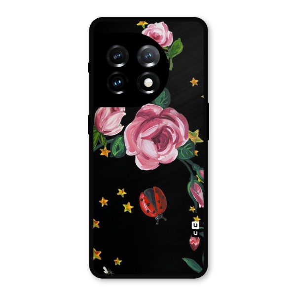 Ladybird And Floral Metal Back Case for OnePlus 11