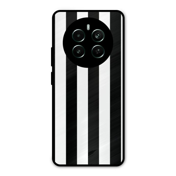 Lavish Black Stripes Metal Back Case for Realme 12 Plus