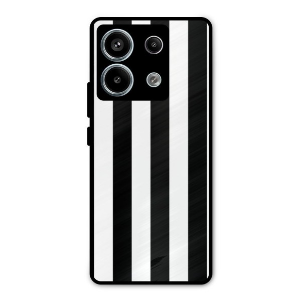 Lavish Black Stripes Metal Back Case for Redmi Note 13 Pro 5G